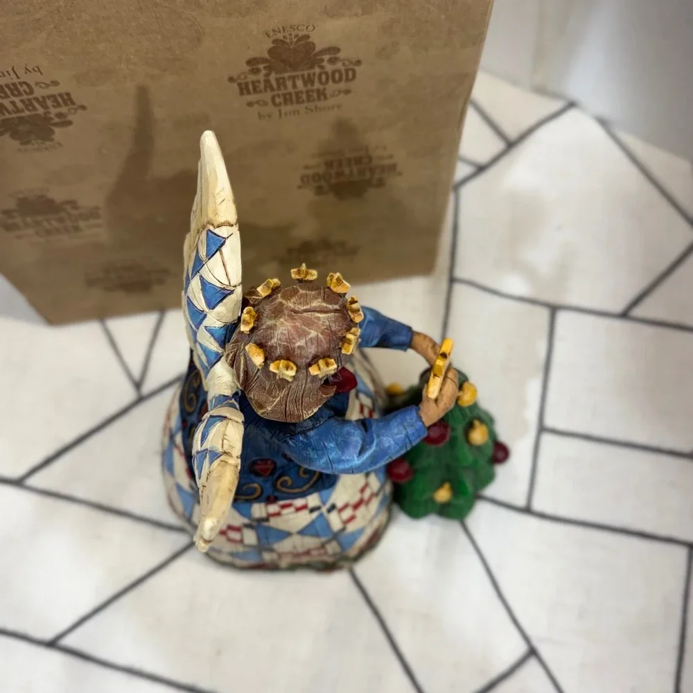 Jim Shore Angel Figurine 9.5in Blue Heartwood Creek Christmas Tree 117679